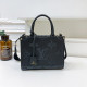 Black Daily Letters Patchwork Embossed Bags