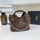 Brown Casual Letters Patchwork Chains Bags