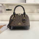 Black Brown Daily Letters Patchwork Zipper Contrast Bags