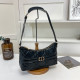 Black Daily Solid Color Patchwork Metal Accessories Trim Zipper Bags