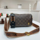 Dark Brown Casual Letters Patchwork Zipper Contrast Bags