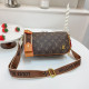 Orange Brown Casual Letters Patchwork Zipper Contrast Bags