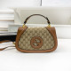 Khaki Casual Letters Patchwork Contrast Embossed Bags