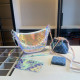Transparent Color Street Letters Patchwork See-Through Zipper Bags