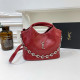 Red Casual Letters Patchwork Chains Bags