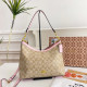 Apricot Pink Street Letters Patchwork Zipper Contrast Bags