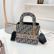 White Brown Casual Letters Patchwork Contrast Bags
