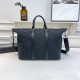 Black Gray Casual Letters Patchwork Zipper Contrast Bags