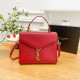 Red Casual Letters Patchwork Metal Accessories Trim Bags