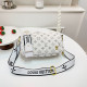 White Grey Casual Letters Patchwork Zipper Contrast Bags