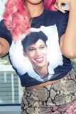 Black Casual Figure Print O Neck T-Shirts