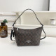 Brown Casual Letters Patchwork Zipper Bags