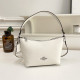 White Daily Solid Color Patchwork Zipper Bags