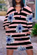 Pink Casual Plaid Floral Print Pocket Contrast V Neck Printed Plus Size Dresses