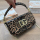 Leopard Print Casual Leopard Metal Accessories Trim Contrast Bags