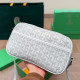 White Daily Letters Patchwork Zipper Bags