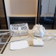White Casual Letters Draw String See-Through Bags