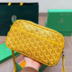 Yellow Daily Letters Patchwork Zipper Bags