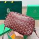 Burgundy Daily Letters Patchwork Zipper Bags