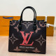 Brown Red Casual Letters Patchwork Contrast Bags