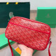 Red Daily Letters Patchwork Zipper Bags
