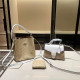 Apricot Casual Letters Patchwork Contrast Adjustable Bags