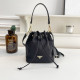 Black Casual Solid Color Draw String Patchwork Bags