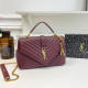 Purple Casual Letters Metal Accessories Trim Texture Bags
