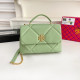 Light Green Street Solid Color Patchwork Texture Bags