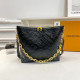 Black Casual Letters Chains Zipper Embossed Bags