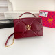 Burgundy Street Solid Color Patchwork Texture Bags