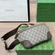 Khaki Street Letters Patchwork Zipper Bags