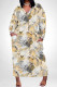 White Yellow Elegant Floral Print Pocket Contrast V Neck Printed Plus Size Dresses