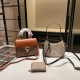 khaki Brown Casual Letters Patchwork Contrast Adjustable Bags