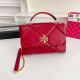 Red Street Solid Color Patchwork Texture Bags