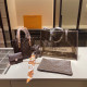 Brown Vacation Letters See-Through Chains Zipper Bags