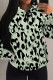 Light Green Casual Colorblock Camouflage Print Draw String Pocket Hooded Tops