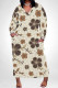 Apricot Elegant Floral Print Pocket Contrast V Neck Printed Plus Size Dresses