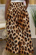 Yellow Brown Casual Leopard Pocket Contrast Loose High Waist Wide Leg Full Print Bottoms