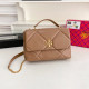 Light Coffee Street Solid Color Patchwork Texture Bags