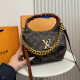 Brown Casual Letters Patchwork Chains Zipper Contrast Bags