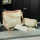 Gray White Street Plaid Patchwork Contrast Bags