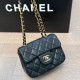 Black Casual Solid Color Patchwork Chains Texture Bags