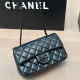 Black Daily Solid Color Patchwork Chains Texture Bags