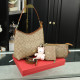 Khaki Letters Patchwork Zipper Contrast Bags
