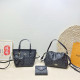 Black Street Letters Patchwork Zipper Contrast Bags