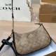 Black Coffee Street Letters Patchwork Zipper Contrast Bags