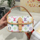 Multicolor Street Letters Gradient Patchwork Contrast Bags