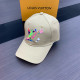 Apricot Street Flowers Letters Embroidered Hat