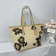 Yellow Street Flowers Letters Patchwork Zipper Contrast Bags